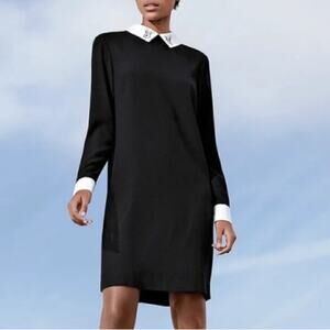Victoria Beckham for target women's xs black dress shift Wednesday goth dark aca